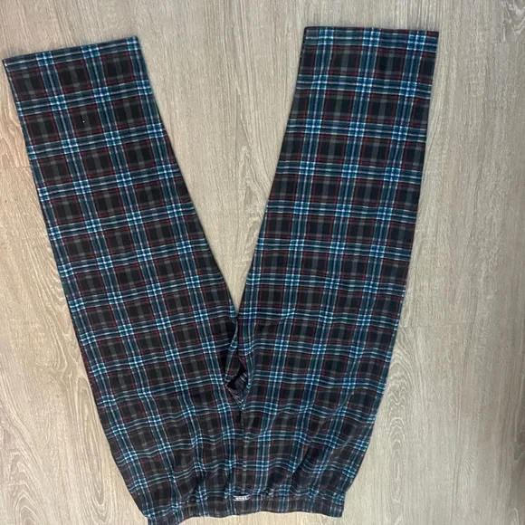 Men's Plaid Pants - Black and Red - Picture 2 of 4